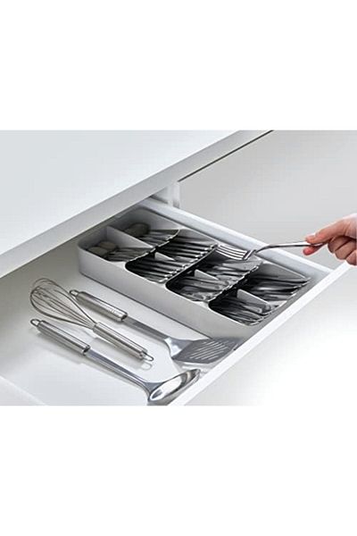 STOREMAX Bystoreby Joseph 85119 Drawerstore Compact Cutlery Organizer, Gray Newdesing 646268