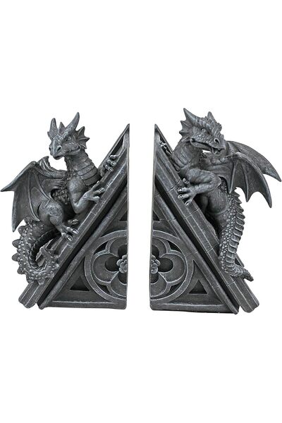 STOREMAX Toscano Gothic Castle Dragon-Shaped Book Support, Measures: 12.5 X 4 X 20.5 cm Star