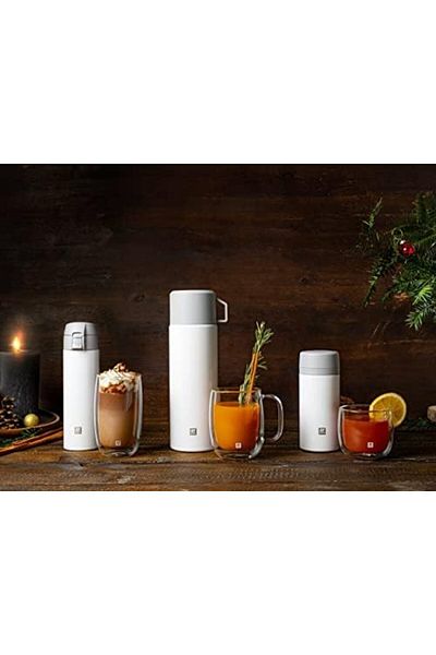 STOREMAX Ntwork Thermo Flask, Keeps 18 Hours Hot 24 Hours Cold, Stainless Steel, White, 1 Liter Art 1087