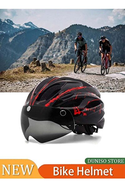 Generic خوذة رياضية لراكبي الدراجات من DUNISO للبالغين، خوذة دراجة مع نظارات ...