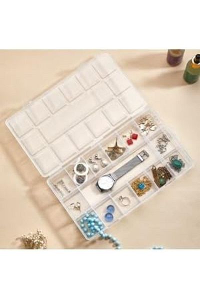 STOREMAX Sellbuystore Home 15 Compartment Adjustable Jewelry Organizer, Necklace, Earrings, Bracelet Organizer 1053