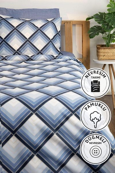 STOREMAX Sellbuystore Single Duvet Cover Set - Blue 1053513