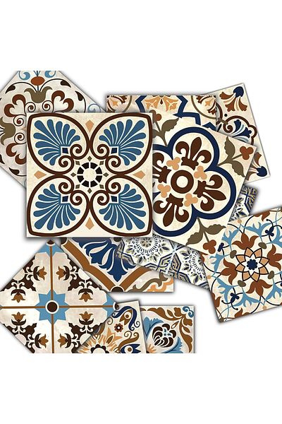 STOREMAX Jvnnastore Self Adhesive Mixed Moroccan Pattern Pvc Tile (10X10 cm) Pack of 20 Trendyfr 646268