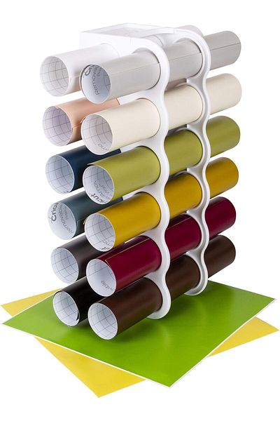 STOREMAX Bystoreby 6864as Vinyl Storage Rack with 12 Vinyl Rolls, White Stores Newdesing 646268