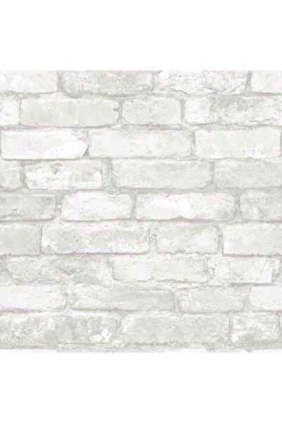 STOREMAX Sellbuyst Nuwallpaper'Grey and White Brick' Peel and Stick Wallpaper Trendy 266450