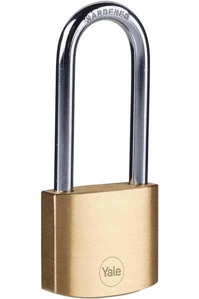 STOREMAX Bystoreby Y110B/30/147/1 - 30mm Brass Padlock (Long Ring) - High Protection - Hardened