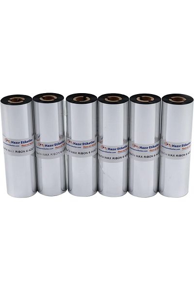 STOREMAX Ntwork Labels , Ready to Go Get It Fast Wax Ribon 110mm X 74Mt 6 Pcs Barcode Printer Ribbon Black