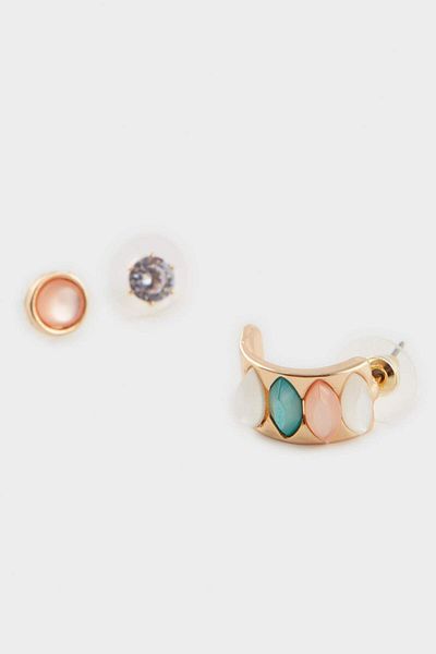DeFacto Women's 3-Piece Earrings F0740Axns