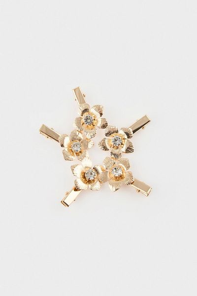 DeFacto Women's 5-Piece Floral Snap Buckle E8872Axns