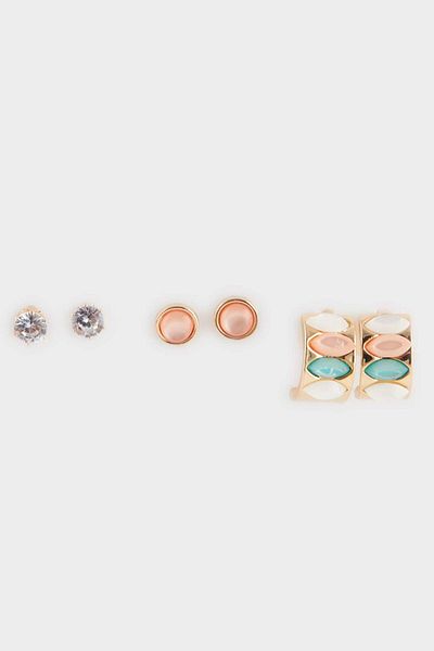 DeFacto Women's 3-Piece Earrings F0740Axns