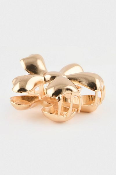 DeFacto Women's Gold Floral Latch Buckle E8870Axns