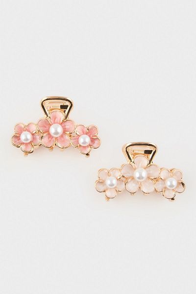 DeFacto Women's 2-Piece Flower Motif Latch Buckle E8934Axns
