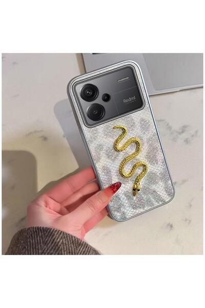 Zebana Xiaomi Redmi Note 13 Pro Plus 5G Uyumlu Kılıf Zebana Golden Serpent Si...