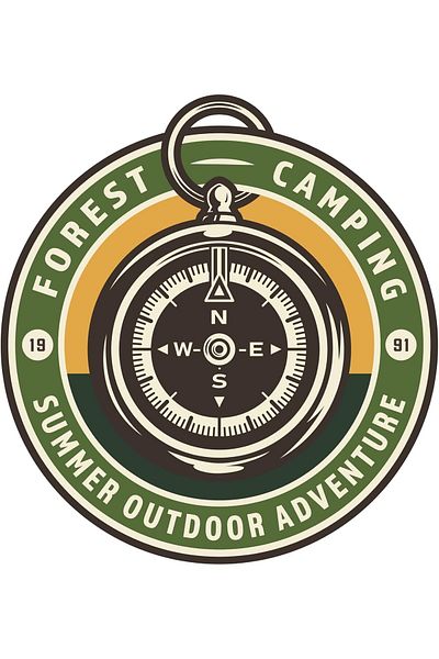 STOREMAX Bystoreby Accessory Adventure Camping Compass Sticker Off Road Sticker 2 Model 10 X 10.5 cm Newdesing