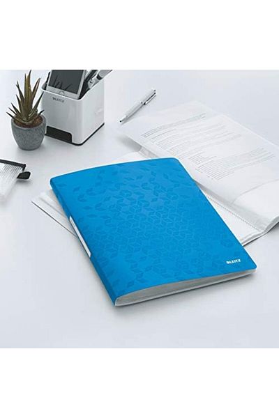 STOREMAX Bystoreby Wow A4 Presentation Binder, Metallic Blue, with 20 Clear Pockets, Capacity of 40 A4 Sheets, 46310036