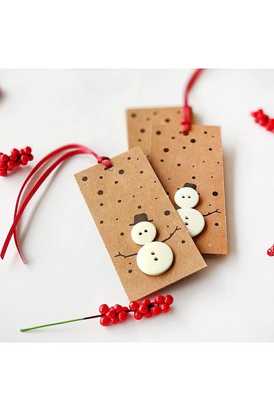 STOREMAX Muartshop Snowman Sticker with Buttons 5 Pieces 871301