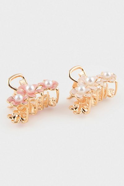 DeFacto Women's 2-Piece Flower Motif Latch Buckle E8934Axns