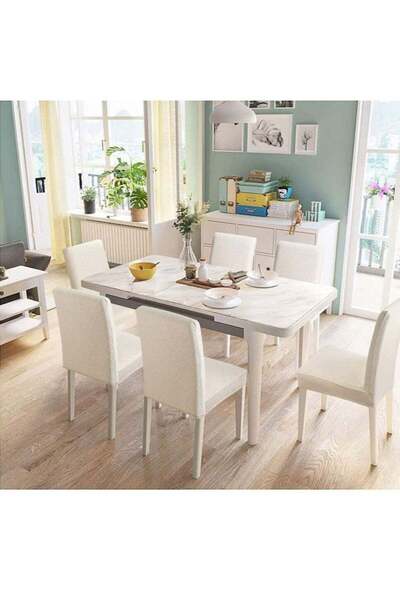 Generic Pack of 6 Stretch Dining Chair Polyester Fabric Slipcovers Jacquard O...