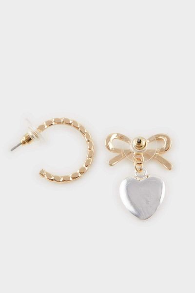 DeFacto Women's 2-Piece Gold Earrings F0715Axns