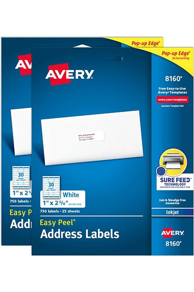STOREMAX Bystoreby Easy Peel Address Label for Inkjet Printer, 2 Pack Newdesing 646268