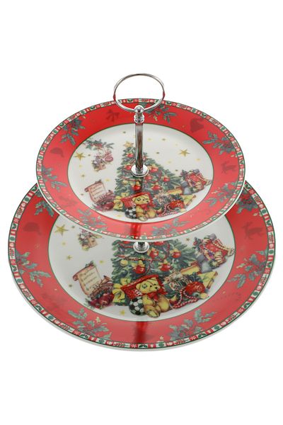 GiftExpress Christmas tree tiered platter