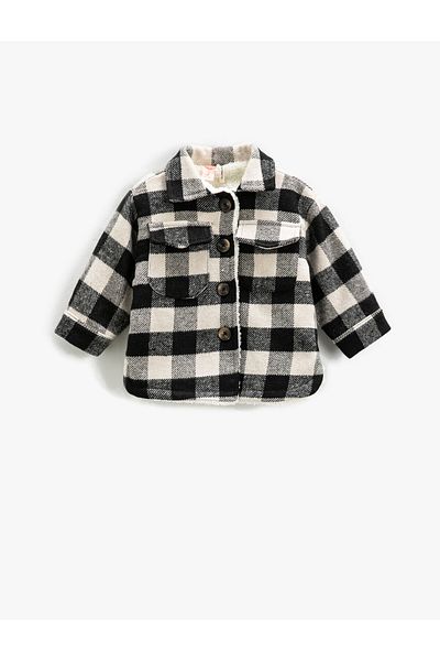 Koton Lumberjack Shirt Plush Lined Long Sleeve with Pockets