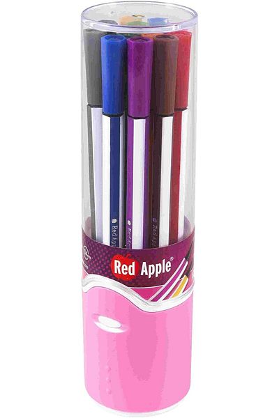 STOREMAX Ntwork Red Fineliner Pen Set 12 Colors Art 1087243
