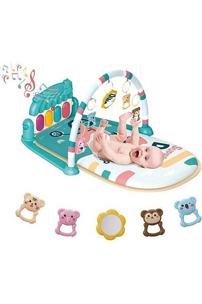 Yelajoy Baby Game Pedal, Cartoon Pattern, Including Music Sensory Learning, 73x56cm, Newborn Gift, Colorful
