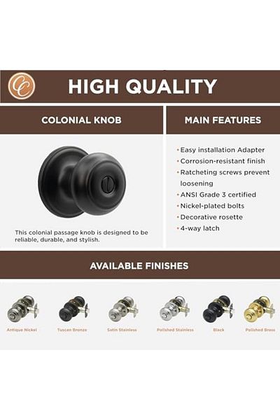 STOREMAX Ntwork Creek Ck2030Bc Colonial Door Knocker, Sight Protection Function, 1 Package, Black Art 10872