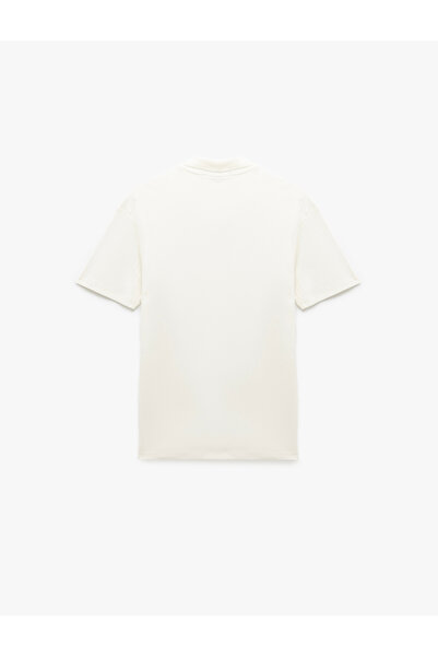 Koton Kurzärmliges, schmal geschnittenes Baumwoll-T-Shirt mit Polokragen