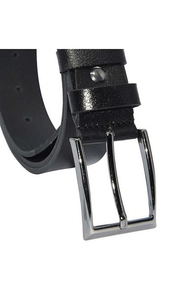 Süzer Deri 3.5 cm Buckle 100% Genuine Leather Waiter Boy Child Belt Black