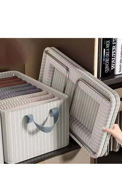 Generic 3 pieces wardrobe clothing storage box set, visible linen storage box, foldable wardrobe storage bas