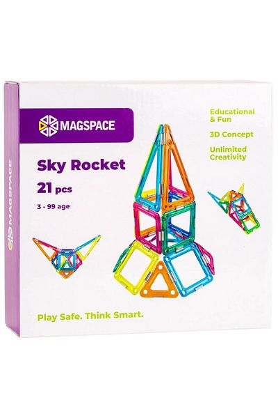 Magspace Set de constructie magnetic Magspace - Sky Rocket