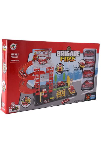 Interaktivna Set de joaca Brigade Fire - Statie de pompieri cu parcare