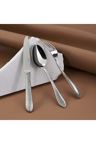 Jumbo Garnet XL 18 Piece 6 Person Dinner Fork Spoon Knife Set