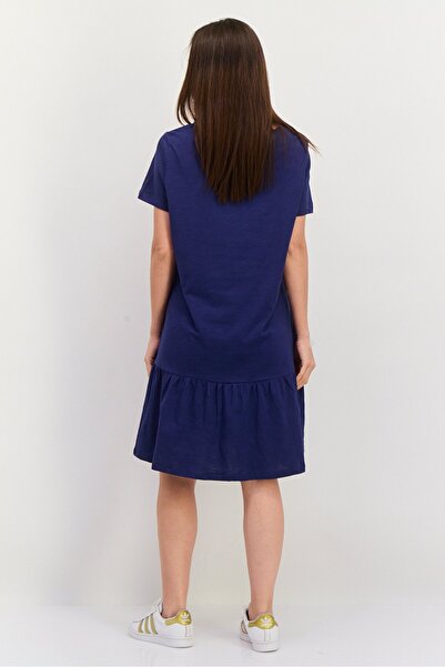 Tchibo Women Plain Mini Dress, Blue