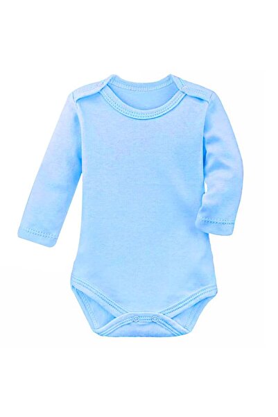 bebegen بدلة بادي بأكمام طويلة باللون الأزرق