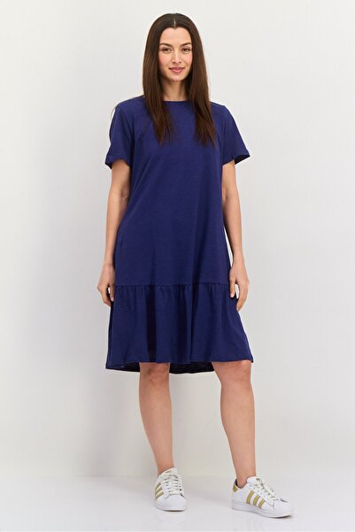 Tchibo Women Plain Mini Dress, Blue