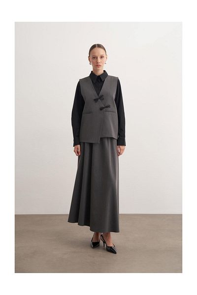 FUSHYA Bow Detailed Vest Suit