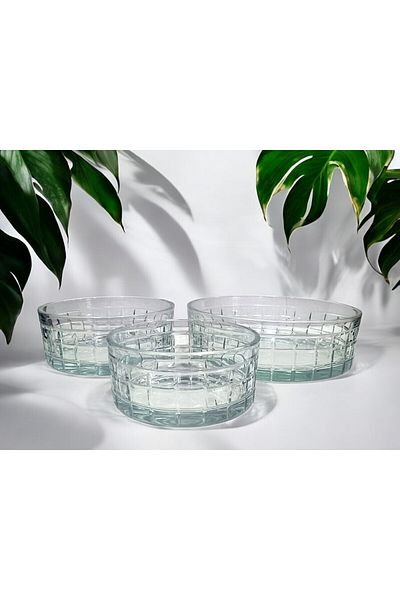 Paşabahçe Sandra Set of 3 Cutting Decor Bowl
