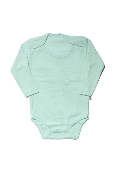 bebegen Water Green Unisex Long Sleeve Snap-On Bodysuit