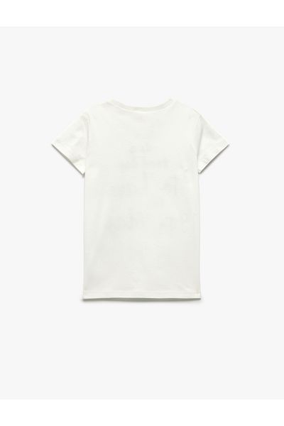 Koton Printed Crew Neck Cotton Short Sleeve T-Shirt