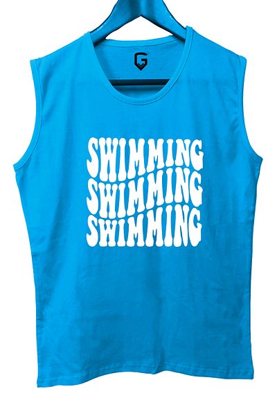 TOP GLORY Swimming Swimming Printed Sleeveless Athlete T-Shirt Tank Top Athlete Fitness Athlete