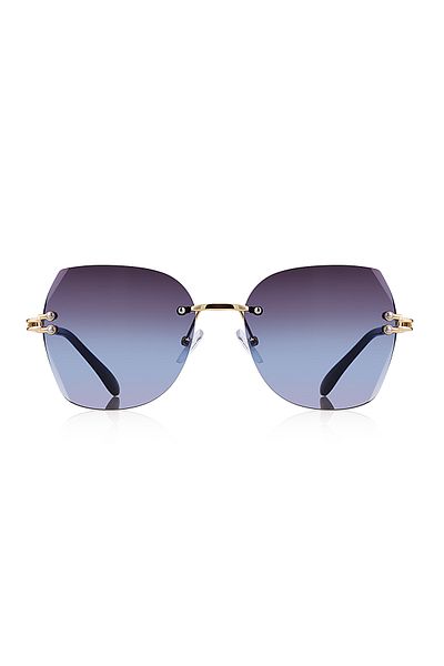 Kinary Women's Crystal Model Multicolor Metal Sunglasses Brown No:2