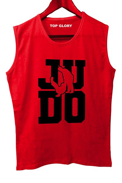 TOP GLORY Judo Printed Sleeveless Athlete T-Shirt Tank Top Athlete Fitness Athlete