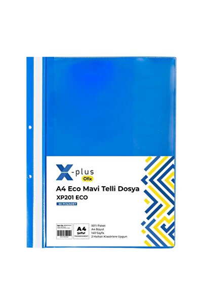 OFIX X-Plus Xp201 Eco Wire File Plastic 50 Pieces - Blue