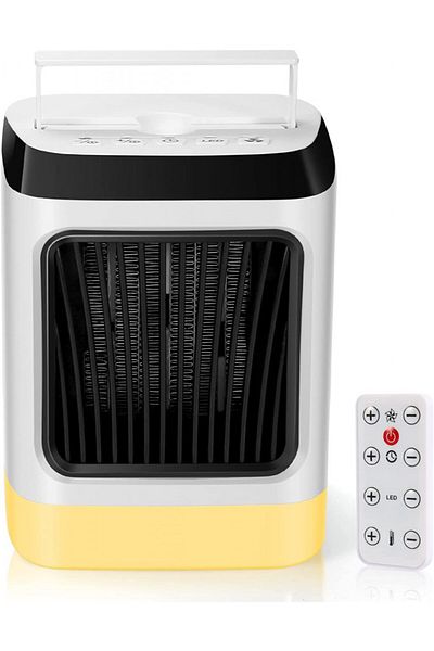 Meiyuki mini ceramic fan heater, white, 800 W, 13 x 13 x 16.7 cm