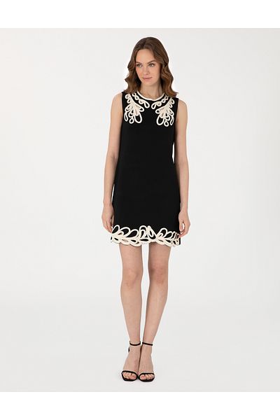 Pierre Cardin Black A-Line Knitwear Dress 50308039 -Vr046