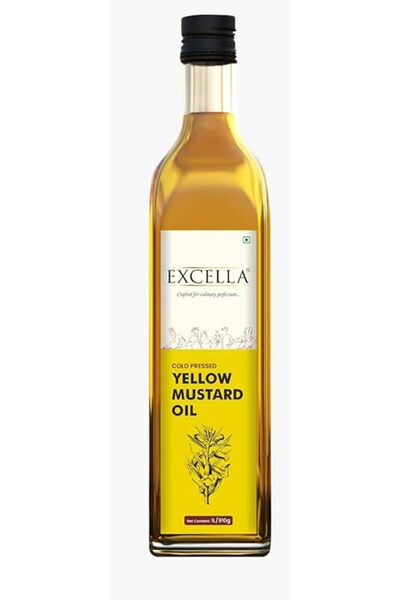 Excella زيت الخردل الأصفر المعصور على البارد 1 لتر