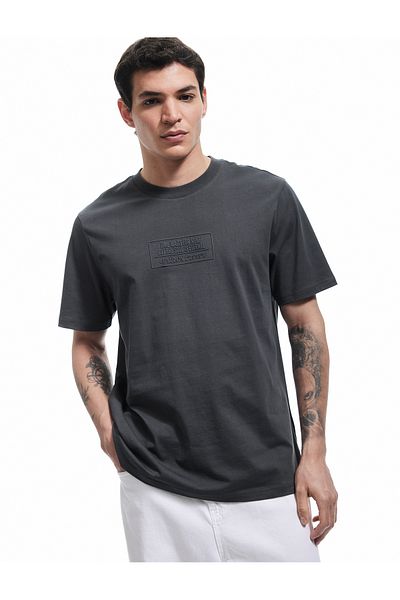 Koton Regular Fit Cotton Crew Neck Short Sleeve Printed T-Shirt
